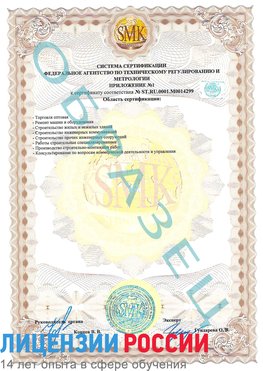 Образец сертификата соответствия (приложение) Дальнереченск Сертификат ISO 14001
